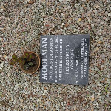 MOOLMAN Jacobus Johannes 1948-2021 &amp; Petronella VAN ZIJL 1948-