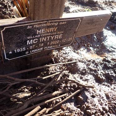 MCINTYRE Henry William Cornelius Alex 1935-2022