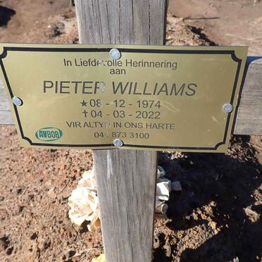 WILLIAMS Pieter 1974-2022