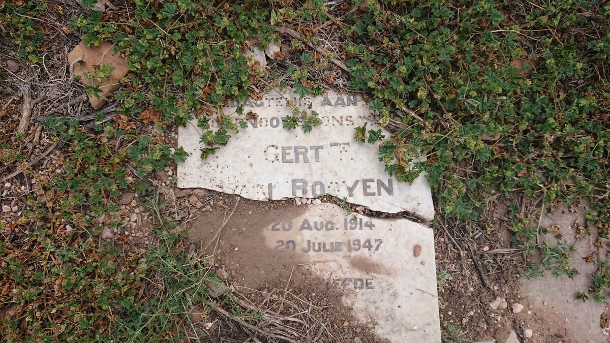 ROOYEN Gert F., van 1914-1947