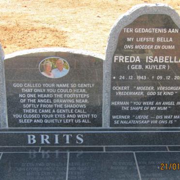 BRITS Freda Isabella nee KUYLER 1943-2019 