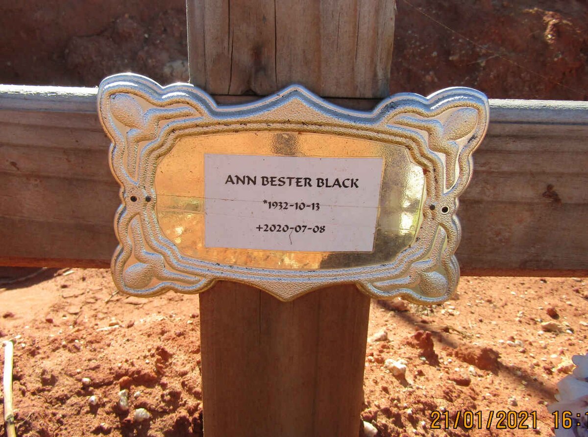 BLACK Ann Bester 1932-2020