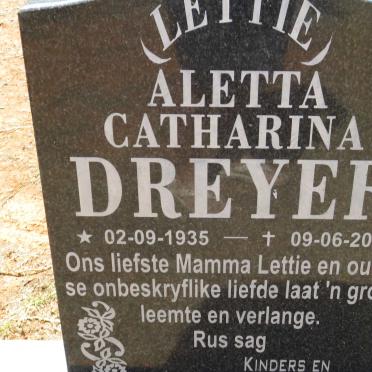 DREYER Aletta Catharina 1935-2014