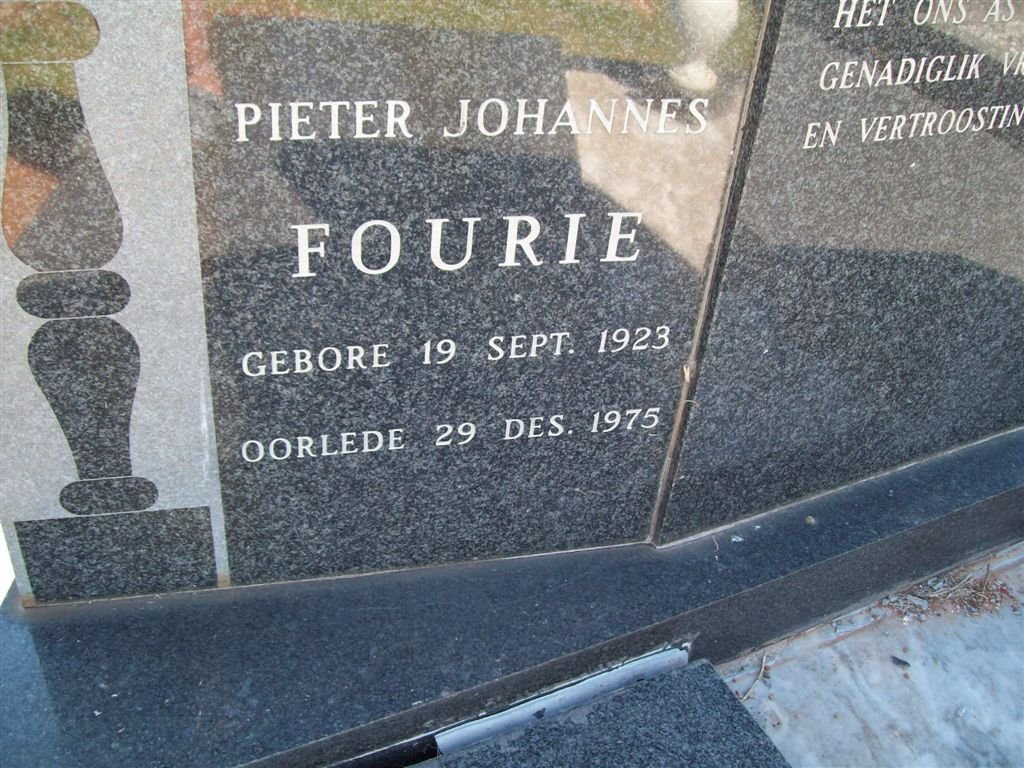 FOURIE Pieter Johannes 1923-1975