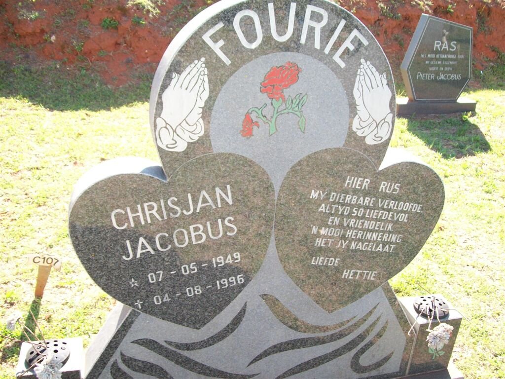 FOURIE Chrisjan Jacobus 1949-1996