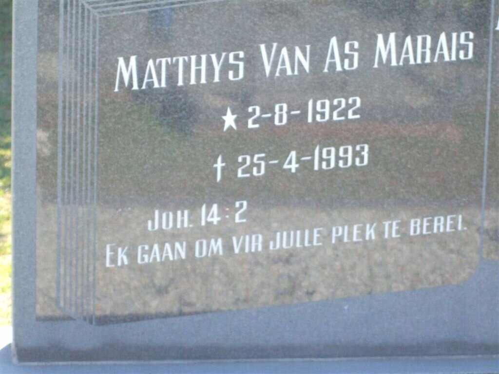 HATTINGH Matthys van As Marais 1922-1993