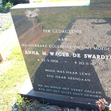 JOUBERT Anna M. W. nee DE SWART 1901-1971