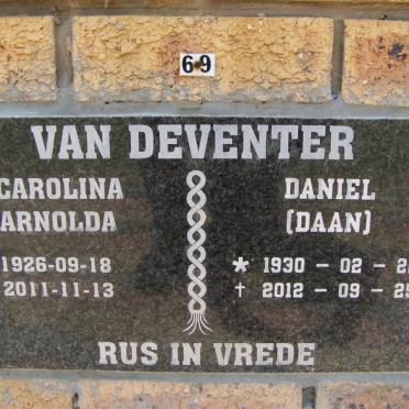 DEVENTER Daniel, van 1930-2012 &amp; Carolina Arnolda 1926-2011