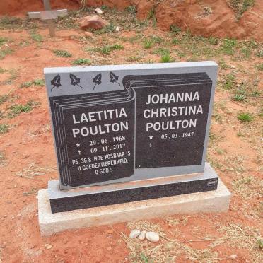 POULTON Johanna Christina 1943- :: POULTON Laetitia 1968-2017 