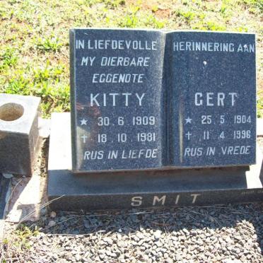 SMIT Gert 1904-1996 &amp; Kitty 1909-1981
