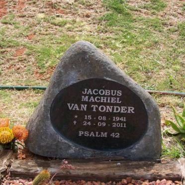 TONDER Jacobus Machiel, van 1941-2011
