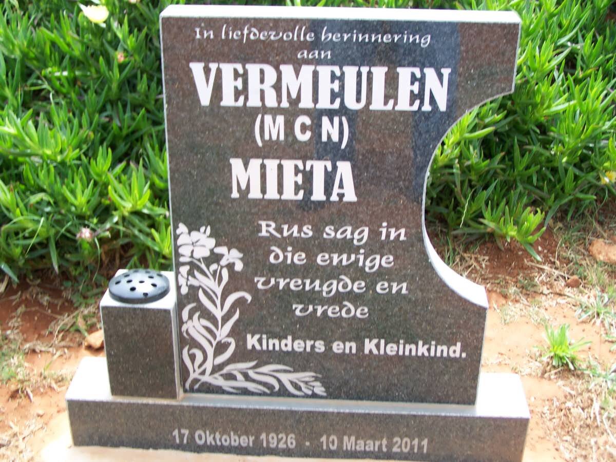 VERMEULEN M.C.N. 1926-2011