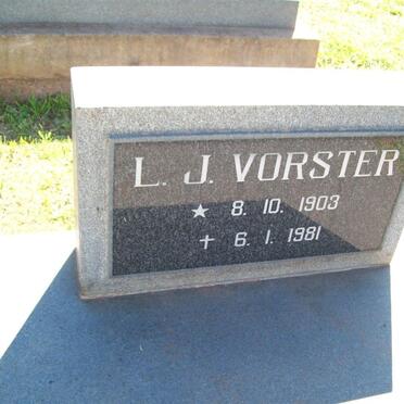 VORSTER L.J. 1903-1981