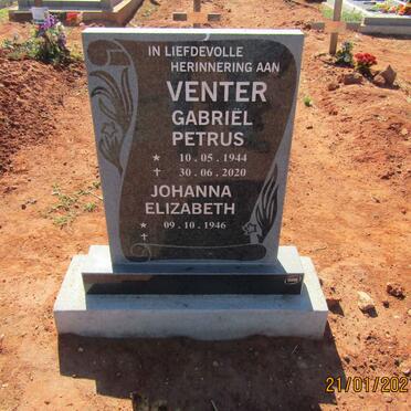 VENTER Gabriel Petrus 1944-2020 &amp; Johanna Elizabeth 1946-