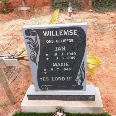 WILLEMSE Jan 1949-2019 &amp; Maxie 1948-