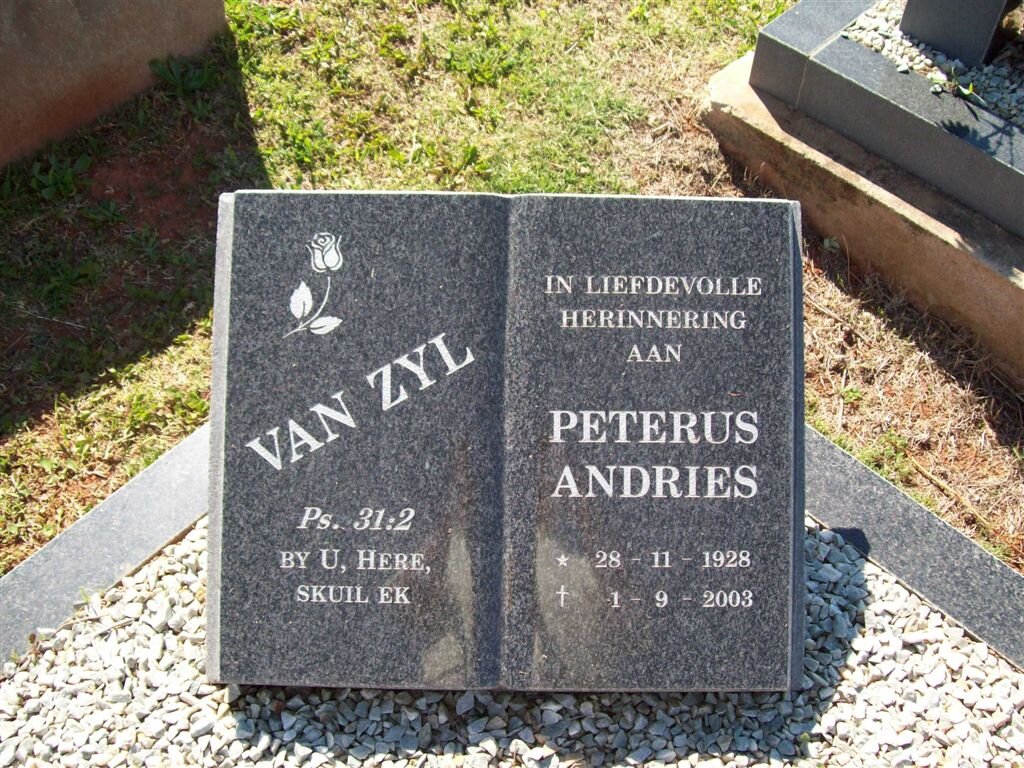ZYL Peterus Andries, van 1928-2003