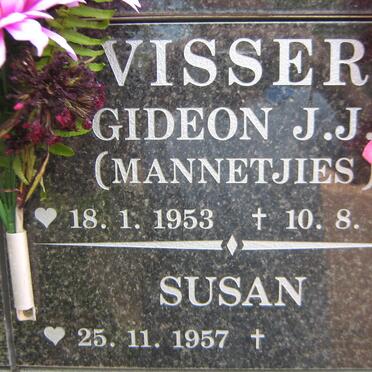 VISSER Gideon J.J. 1953-2016 &amp; Susan 1957-