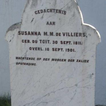 VILLIERS Susanna M.M., de nee DU TOIT 1811-1901