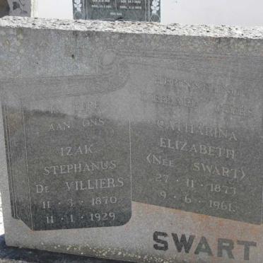 SWART Izak Stephanus De Villiers 1870-1929 &amp; Catharina Elizabeth SWART 1873-1961