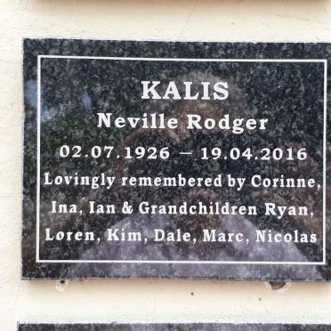 KALIS Neville Rodger 1926-2016