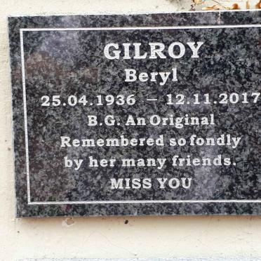 GILROY Beryl 1936-2017