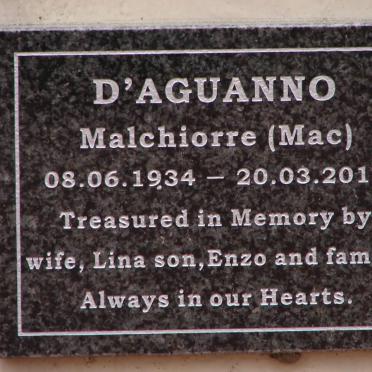 D'AGUANNO Malchiorre 1934-2012