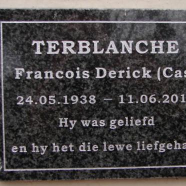 TERBLANCHE Francois Derick 1938-2012