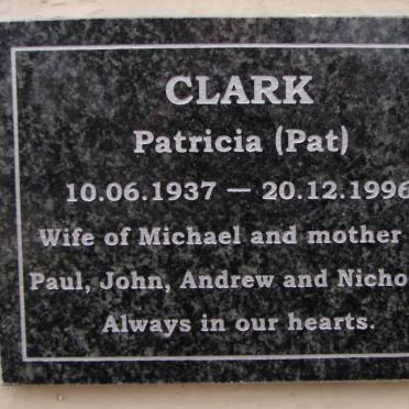 CLARK Patricia 1937-1996