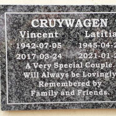 CRUYWAGEN Vincent 1942-2017 &amp; Latitia 1945-2021