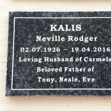 KALIS Neville Rodger 1926-2016