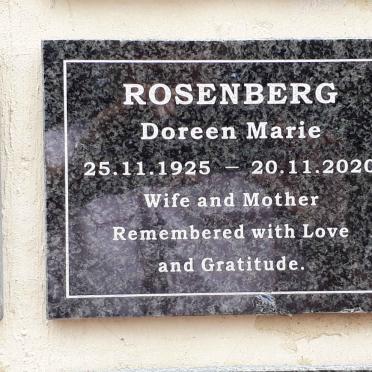 ROSENBERG Doreen Marie 1925-2020