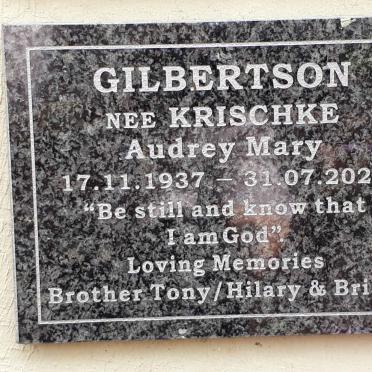 GILBERTSON Audrey Mary nee KRISCHKE 1937-2021
