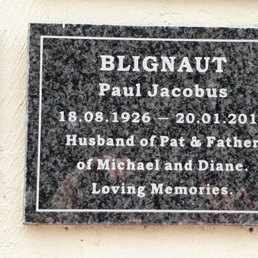 BLIGNAUT Paul Jacobus 1926-2019