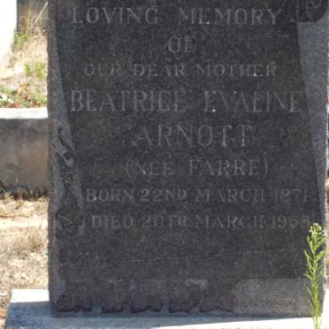 ARNOTT Beatrice Evaline nee FARRE 1871-1958