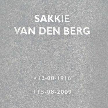 BERG Sakkie, van den 1916-2009