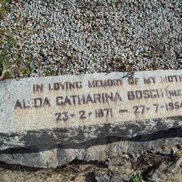 BOSCH Alida Catharina nee DIRKS 1871-1954