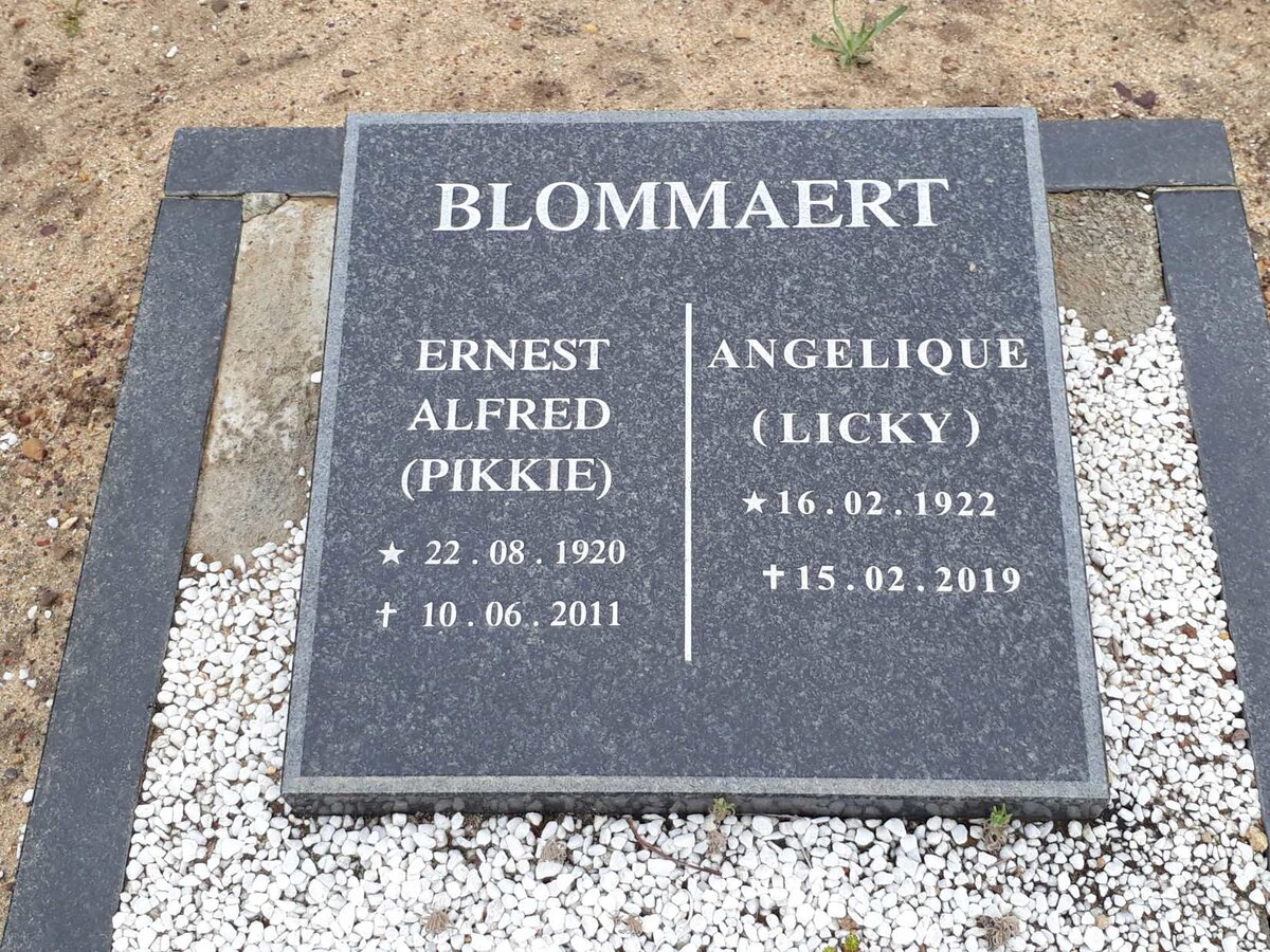BLOMMAERT Ernest Alfred 1920-2011 &amp; Angelique 1922-2019