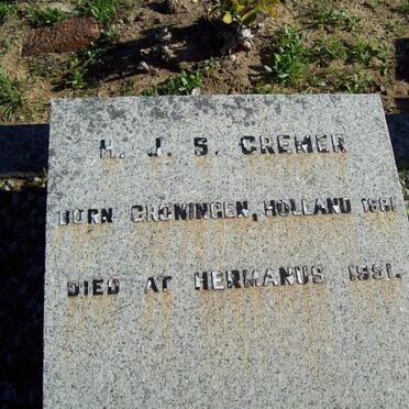 CREMER H.J.S. 1881-1951