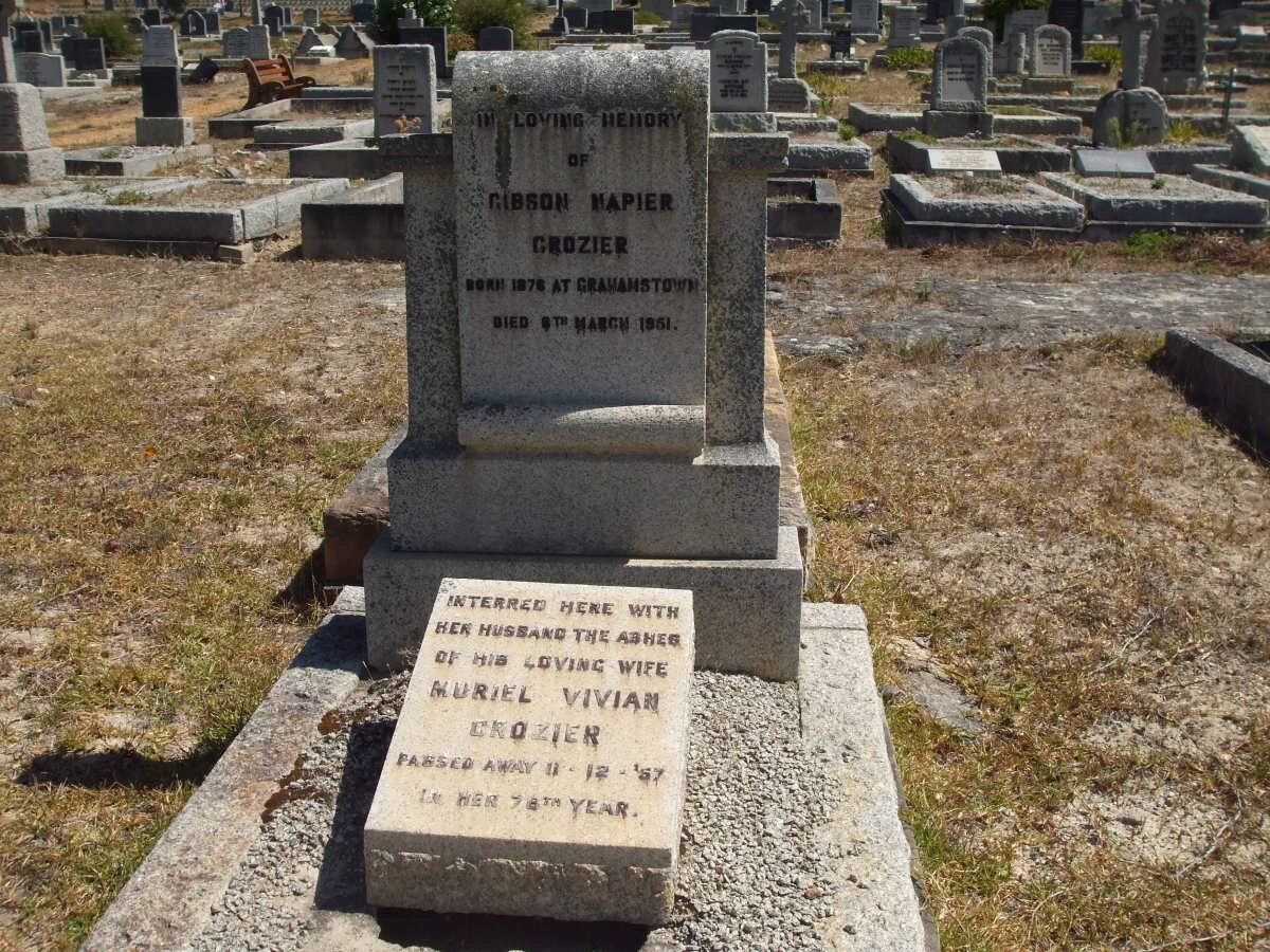 CROZIER Gibson Napier 1876-1951 &amp; Muriel Vivian -1957