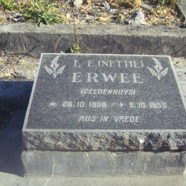 ERWEE L.E. nee GELDENHUYS 1908-1955