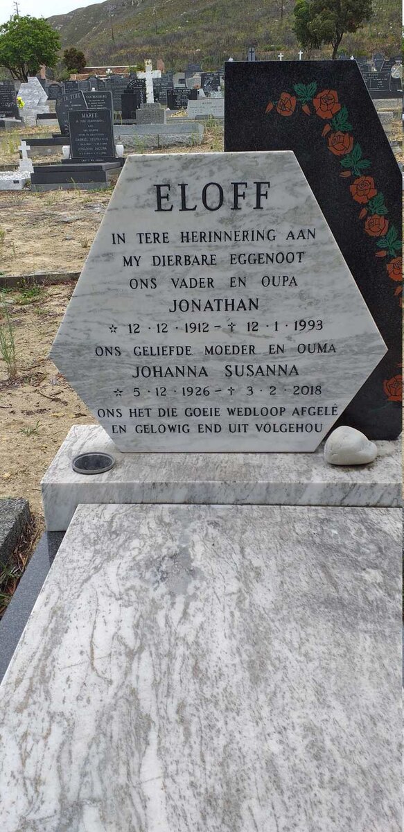 ELOFF Jonathan 1912-1993 &amp; Johanna Susanna 1926-2018