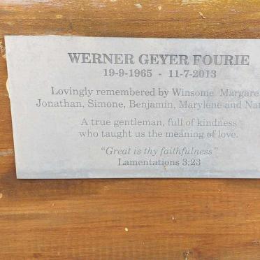FOURIE Werner Geyer 1965-2013