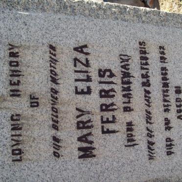 FERRIS Mary Eliza nee BLAKEWAY -1952