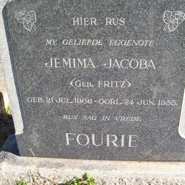 FOURIE Jemima Jacoba nee FRITZ 1886-1955