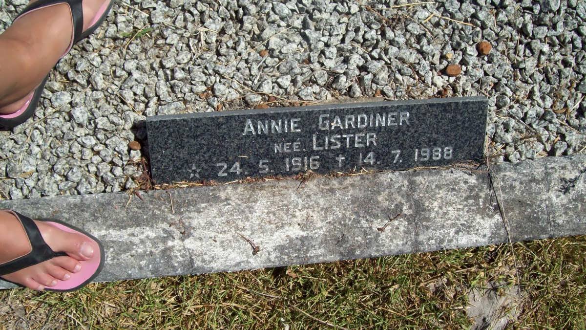 GARDINER Annie nee LISTER 1916-1988