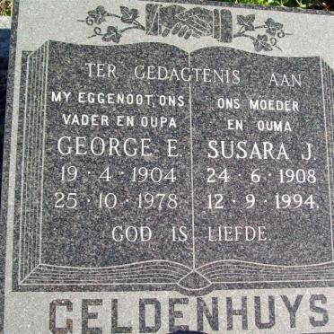 GELDENHUYS George E. 1904-1978 &amp; Susara J. 1908-1994