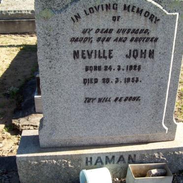 HAMAN Neville John 1925-1953