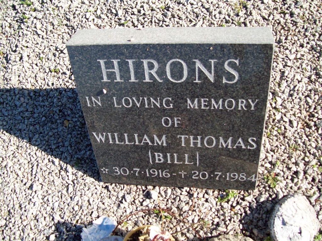 HIRONS William Thomas 1916-1984