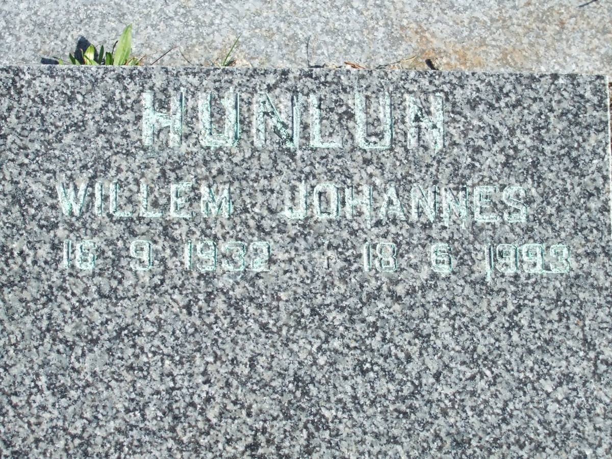 HUNLUN Willem Johannes 1932-1993