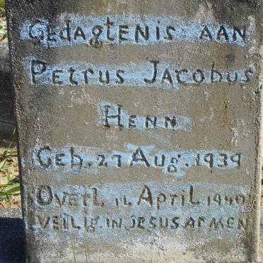 HENN Petrus Jacobus 1939-1940